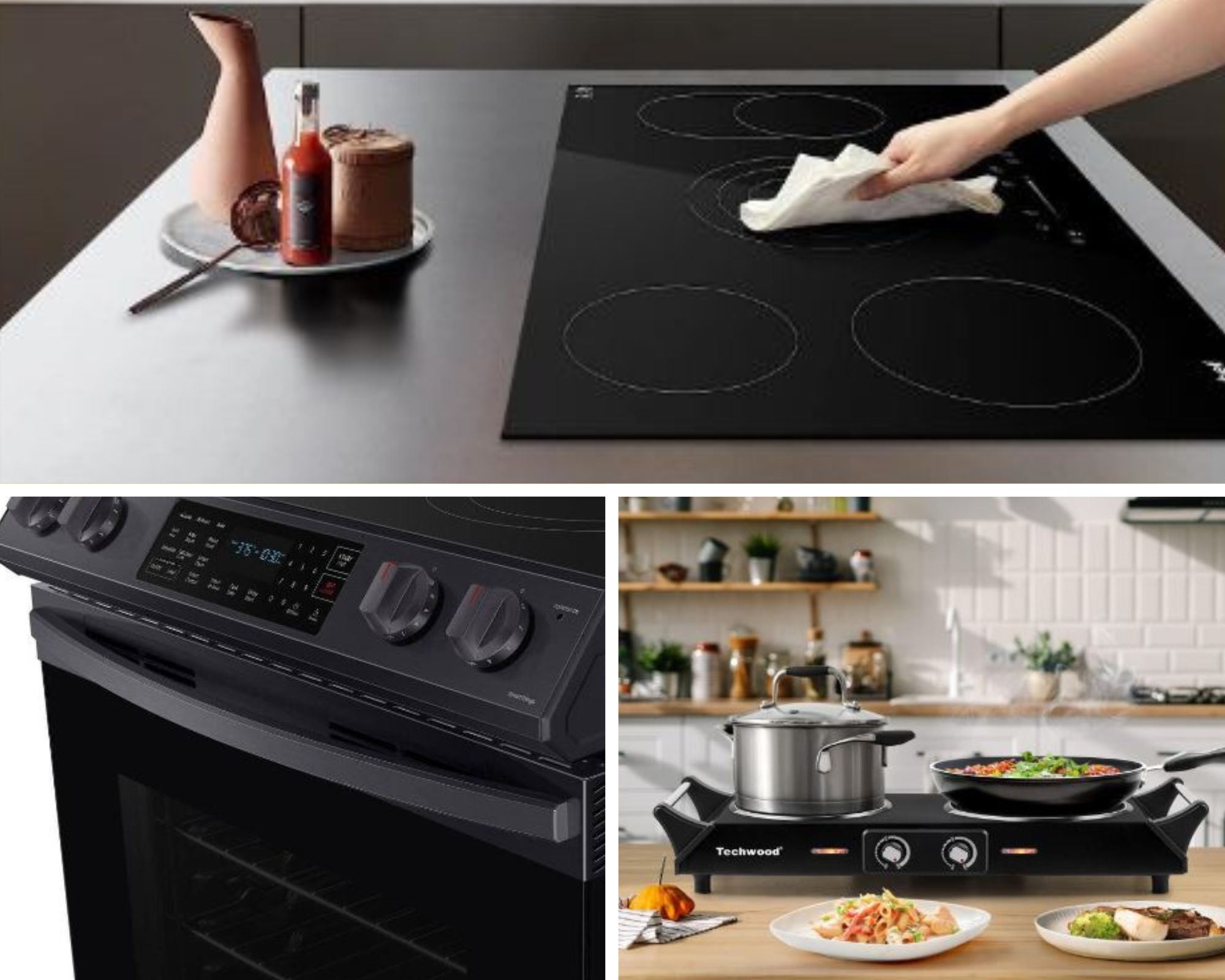 An Electric Range is Easier to Clean and Sleeker Countertop Design!